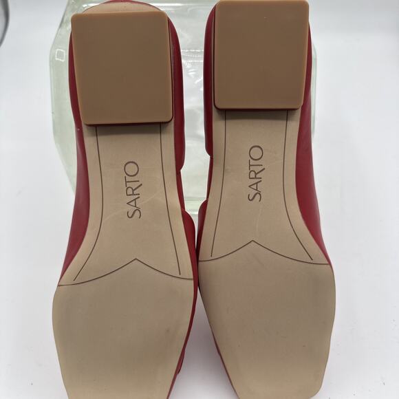 Sarto Franco Sarto Womens Tracy Padded Insole Square Toe D'Orsay Flats New - Picture 4 of 7